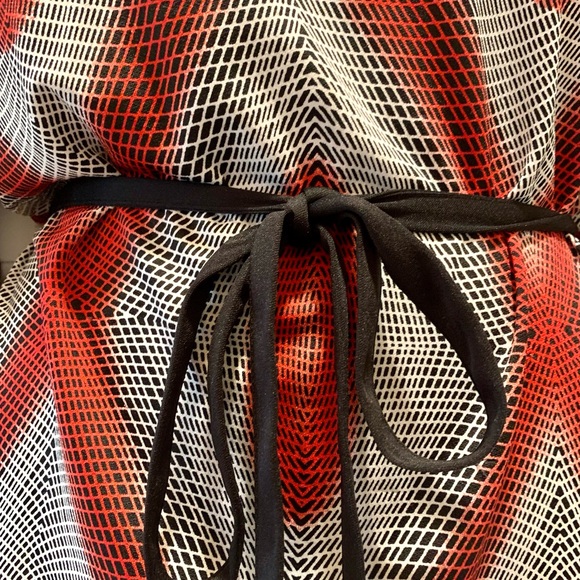 Vintage Caran blouse split bell sleeves and belt, plus size 2x /3x - Picture 7 of 8